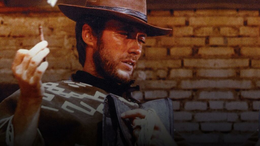 Passion of Arts: Clint Eastwood hält eine Zigarette in der Hand im Film "für eine Handvoll Dollar"