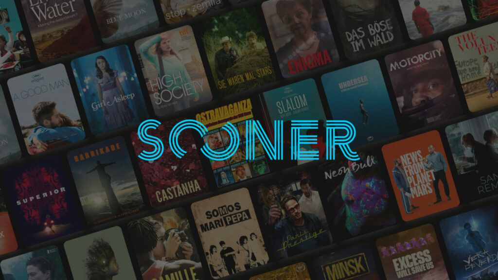 Sooner – Das ultimative Streamingerlebnis für Cineasten: Sooner Streamingwall mit unterschiedlichen Filmen
