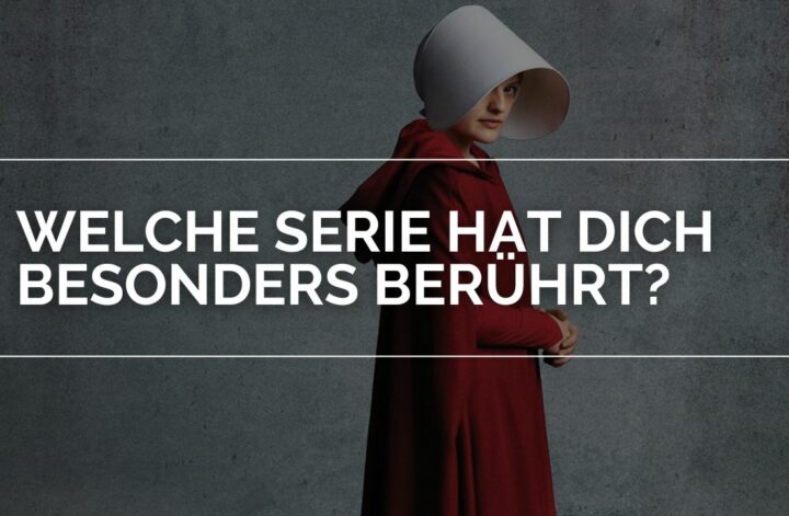 Große Gefühle: Welche Serie hat dich besonders berührt? Auf dem Bild ist eine Frau im roten Mantel zu sehen. Sie trägt einen weißen Trichterhut
