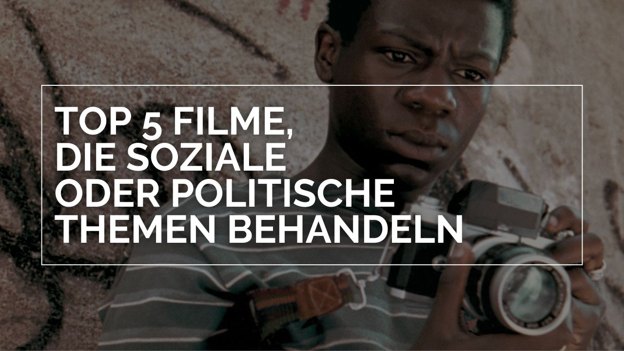 Top 5 Filme, die soziale oder politische Themen behandeln: Auf dem Bild ist ein junger Mann, der eine Fotokamera vor sich hält
