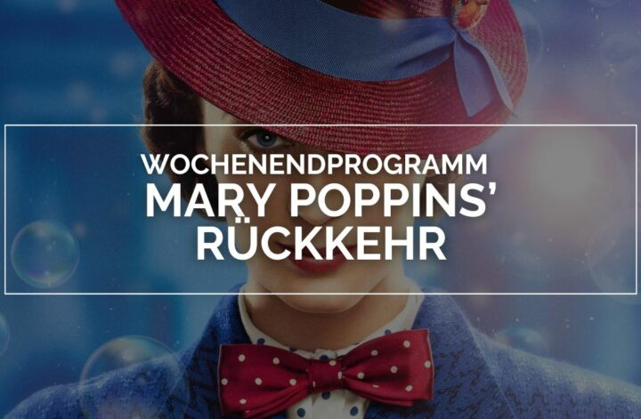 Mary Poppins’ Rückkehr: Auf dem Bild ist eine Frau mit einem roten Hut, die frontal in die Kamera blickt