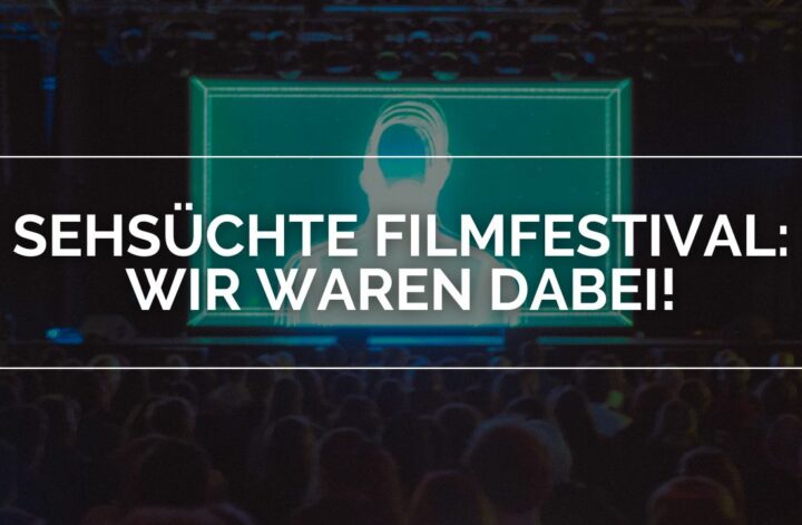 Sehsüchte Filmfestival: Auf dem Bild ist die Leinwand eines Kinosaals zu sehen. Davor ist eine große Menschenmenge. Auf der Leinwand ist eine menschliche Silhouette zu sehen