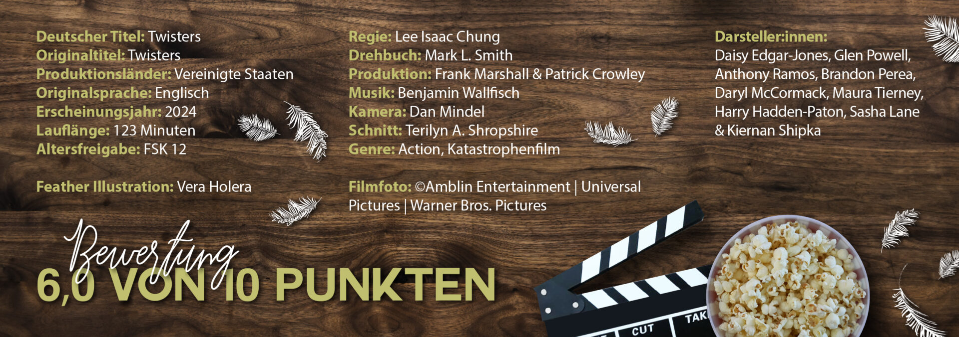 Twisters Filmkritik - Cast und Bewertung (6 von 10 Punkten)