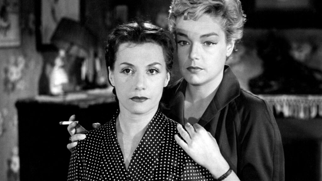 Das Bild zeigt Simone Signoret und Véra Clouzot in einer Szene aus dem Film zu "Die Teuflischen" aus dem Jahr 1955 | Themenübersicht November 2025