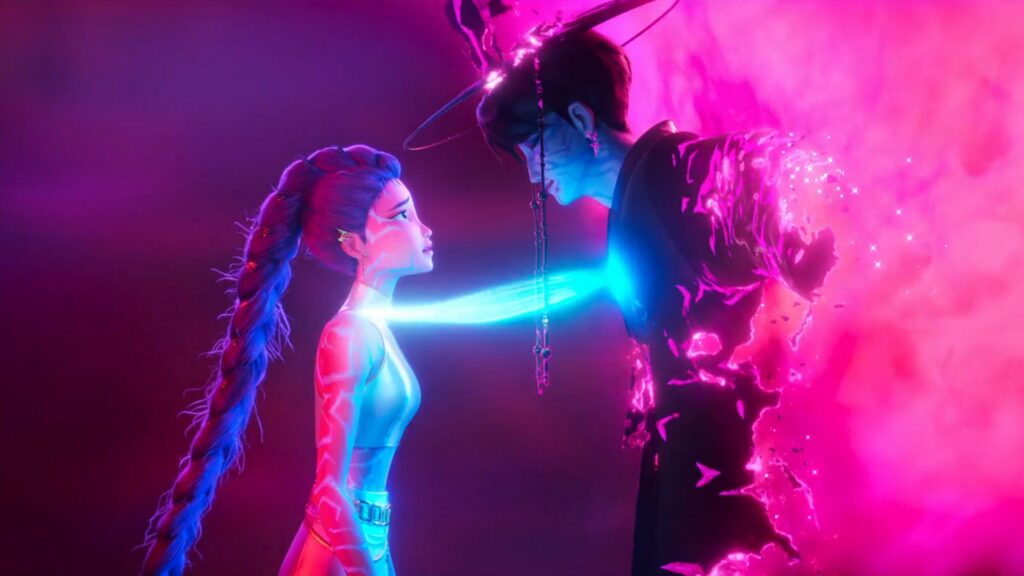 Das Bild zeigt Rumi und Jinu aus dem Film "KPop Demon Hunters"  | Die 5 besten Filme 2025