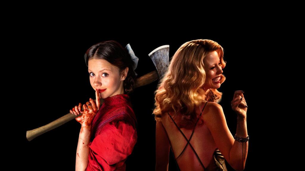 Zu sehen sind Pearl aka Maxine in jeweils ihrem Film angepassten Posen. | Deine Top 5 liebsten Horrorcharaktere (d|w|m)