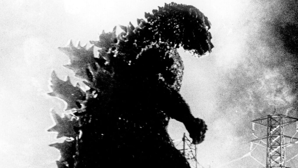 Godzilla steht vor zwei Strommasten | Die 5 besten klassischen Horrorfilme