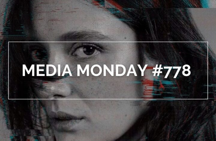 Nahaufnahme von Juliette Gariépy aus Red Rooms, deren Gesicht von roten und blauen Glitch‑Effekten überlagert wird; im Zentrum befindet sich ein weißer Rahmen mit der Aufschrift ‚MEDIA MONDAY #778‘.