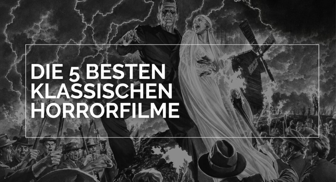 Zu sehen ist eine Stilisierung des Finales von Frankenstein (1931)