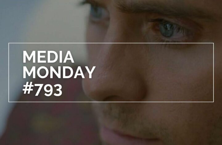 Jared Leto als Nemo Nobody aus dem Film Mr. Nobody in einer Nahaufnahme, bei der Augen, Nase und Mundpartie im Fokus stehen. Über dem Gesicht liegt ein weißer, rechteckiger Rahmen mit dem Schriftzug „Media Monday #793“, der wie ein grafisches Overlay wirkt und das Bild als Teil einer Medienreihe markiert.